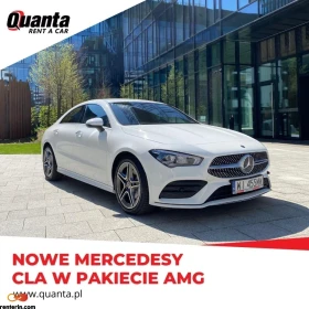 Nowy | Mercedes Benz CLA | AMG Line | Automat | Quanta | Wynajem | Wypożyczalnia Samochodów