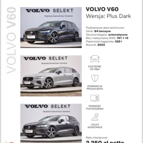 Volvo / Oferta PROMO / Najtańszy Wynajem Długoterminowy 0% wpłaty wstępnej