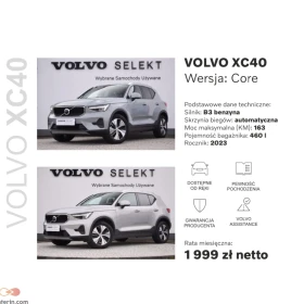Volvo / Oferta PROMO / Wynajem Długoterminowy 0% wpłaty wstępnej