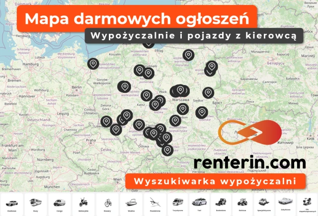 Renterin.com - Miejsce na Darmowe Ogłoszenia Wypożyczalni Pojazdów i usługi TAXI