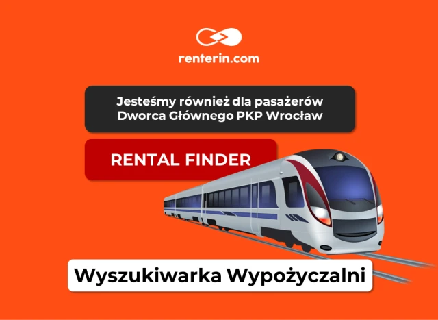Wyszukiwarka Wypożyczalni Renterin.com dla pasażerów dworca PKP we Wrocławiu